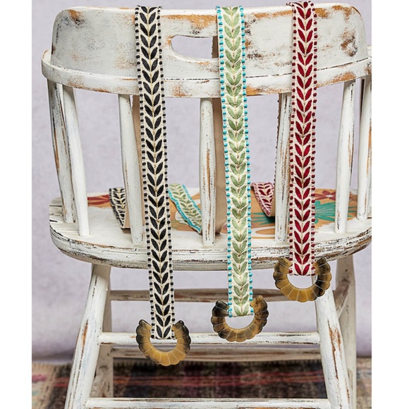 Green Leaf Fabric Belt